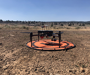 drone with rangeland in background